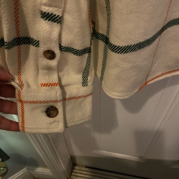 Goodfellow Cream Plaid Button-Up Shirt - Picture 3 of 15